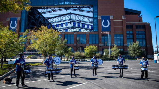 The Lucas Oil Stadium roof and window were open for the Week 2 matchup between the host Indianapolis Colts and visiting Minnesota Vikings.